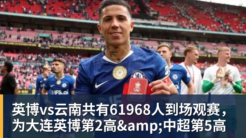 英博vs云南共有61968人到场观赛，为大连英博第2高&amp;中超第5高